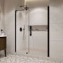 Ove Decors Pasadena 72" High x 59-1/16" Wide Pivot Frameless Shower Door with Clear Glass Black