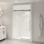Ove Decors Selby 74" High x 48" Wide Sliding Frameless Shower Door with Clear Glass Black