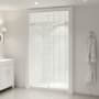 Ove Decors Selby 74" High x 48" Wide Sliding Frameless Shower Door with Clear Glass Satin Nickel