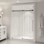 Ove Decors Selby 74" High x 60" Wide Sliding Frameless Shower Door with Clear Glass Black