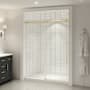 Ove Decors Selby 74" High x 60" Wide Sliding Frameless Shower Door with Clear Glass Brushed Gold