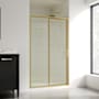 Ove Decors Stanford 74" High x 48" Wide Sliding Framed Shower Door with Fluted Glass Brushed Gold