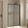 Ove Decors Stanford 74" High x 48" Wide Sliding Framed Shower Door with Clear Glass Black