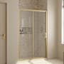 Ove Decors Stanford 74" High x 48" Wide Sliding Framed Shower Door with Clear Glass Brushed Gold