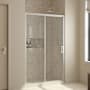 Ove Decors Stanford 74" High x 48" Wide Sliding Framed Shower Door with Clear Glass Satin Nickel