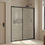 Ove Decors Stanford 74" High x 60" Wide Sliding Framed Shower Door with Clear Glass Black
