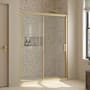 Ove Decors Stanford 74" High x 60" Wide Sliding Framed Shower Door with Clear Glass Brushed Gold