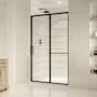 Ove Decors Zora 78-3/4" High x 48" Wide Sliding Framed Shower Door with Clear Glass Black