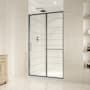 Ove Decors Zora 78-3/4" High x 48" Wide Sliding Framed Shower Door with Clear Glass Gunmetal Grey