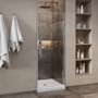 Ove Decors Panama 74-3/4" High x 32" Wide x 32" Deep Hinged Frameless Shower Enclosure with Clear Glass Satin Nickel