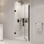 Ove Decors Panama 74-3/4" High x 36" Wide x 36" Deep Hinged Frameless Shower Enclosure with Clear Glass Black