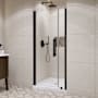 Ove Decors Pasadena 74-3/4" High x 36" Wide x 36" Deep Pivot Frameless Shower Enclosure with Clear Glass Black