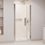 Ove Decors Pasadena 74-3/4" High x 36" Wide x 36" Deep Pivot Frameless Shower Enclosure with Clear Glass Satin Nickel