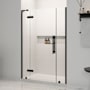 Ove Decors Tampa 74-3/4" High x 54" Wide x 36" Deep Hinged Frameless Shower Enclosure with Clear Glass Black