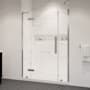 Ove Decors Tampa 74-3/4" High x 54" Wide x 36" Deep Hinged Frameless Shower Enclosure with Clear Glass Satin Nickel