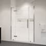 Ove Decors Tampa 74-3/4" High x 54" Wide x 32" Deep Hinged Frameless Shower Enclosure with Clear Glass Satin Nickel