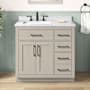 Ove Decors Bailey 36" Free Standing Single Basin Vanity Set with Cabinet and Cultured Marble Vanity Top Greige