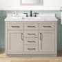 Ove Decors Athea 48" Free Standing Single Basin Vanity Set with Cabinet and Cultured Marble Vanity Top Greige