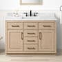 Ove Decors Athea 48" Free Standing Single Basin Vanity Set with Cabinet and Cultured Marble Vanity Top Sahara Birch