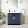 Ove Decors Bailey 36" Free Standing Single Basin Vanity Set with Cabinet and Quartz Vanity Top Midnight Blue