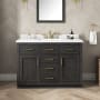 Ove Decors Bailey 48" Free Standing Single Basin Vanity Set with Cabinet and Quartz Vanity Top Matte Black Wood