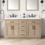 Ove Decors Bailey 60" Free Standing Double Basin Vanity Set with Cabinet and Quartz Vanity Top Sahara Birch