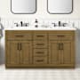 Ove Decors Bailey 60" Free Standing Double Basin Vanity Set with Cabinet and Quartz Vanity Top Almond Latte