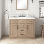 Ove Decors Bailey 42" Free Standing Single Basin Vanity Set with Cabinet and Quartz Vanity Top Sahara Birch