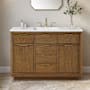 Ove Decors Xander 48" Free Standing Single Basin Vanity Set with Cabinet and Cultured Marble Vanity Top Warm Walnut