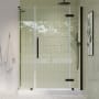 Ove Decors Endless 72" High x 42-13/16" Wide x 32-3/16" Deep Hinged Semi Frameless Shower Enclosure with Clear Glass Oil Rubbed Bronze