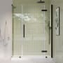 Ove Decors Endless 72" High x 48" Wide x 32" Deep Hinged Semi Frameless Shower Enclosure with Clear Glass Oil Rubbed Bronze