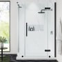 Ove Decors Endless 72" High x 48" Wide x 32" Deep Hinged Semi Frameless Shower Enclosure with Clear Glass Black