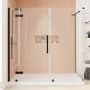 Ove Decors Endless 72" High x 66-1/8" Wide x 32-3/16" Deep Hinged Semi Frameless Shower Enclosure with Clear Glass Oil Rubbed Bronze