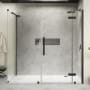 Ove Decors Endless 72" High x 68-1/8" Wide x 30-3/16" Deep Hinged Semi Frameless Shower Enclosure with Clear Glass Black
