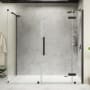 Ove Decors Endless 72" High x 68-1/8" Wide x 32-3/16" Deep Hinged Semi Frameless Shower Enclosure with Clear Glass Black