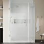 Ove Decors Endless 72" High x 37-13/16" Wide x 30-13/16" Deep Hinged Semi Frameless Shower Enclosure with Clear Glass Satin Nickel