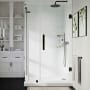 Ove Decors Endless 72" High x 41-7/8" Wide x 30-13/16" Deep Hinged Semi Frameless Shower Enclosure with Clear Glass Oil Rubbed Bronze