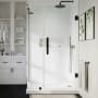 Ove Decors Endless 72" High x 43-7/8" Wide x 30-13/16" Deep Hinged Semi Frameless Shower Enclosure with Clear Glass Oil Rubbed Bronze
