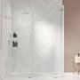 Ove Decors Endless 72" High x 59-1/8" Wide x 30-13/16" Deep Hinged Semi Frameless Shower Enclosure with Clear Glass Satin Nickel