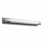 Oxygen Lighting Skyline 24" Wide ADA 1 Light Reversible Mount Fluorescent Bath Bar with Acrylic Cylinder Shade Polished Chrome
