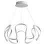 Oxygen Lighting Cirro 28" Wide LED Chandelier Silver Graphite