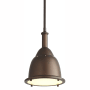 Oxygen Lighting Ruvo 11" Wide 1 Light Full Sized industrial Style LED Pendant with Glass Lens Oiled Bronze