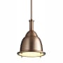 Oxygen Lighting Ruvo 11" Wide 1 Light Full Sized industrial Style LED Pendant with Glass Lens Satin Copper