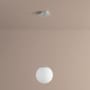 Oxygen Lighting Luna Single Light 8" Wide LED Mini Pendant with Frosted Glass Shade Polished Chrome