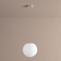 Oxygen Lighting Luna Single Light 10" Wide LED Pendant with Frosted Glass Shade Polished Chrome