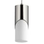 Oxygen Lighting Ellipse 11" Tall LED Single Pendant with Acrylic Shade Polished Nickel