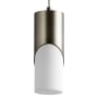 Oxygen Lighting Ellipse 11" Tall LED Single Pendant with Acrylic Shade Satin Nickel