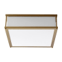 Oxygen Lighting Modulo 16" Wide 2 Light Single Flush Mount LED Ceiling Fixture with Acrylic Shade Aged Brass