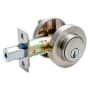 Pamex Low Profile Single Cylinder Deadbolt from the Contemporary Series Satin Nickel