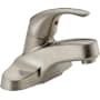 Peerless Core 1.0 Bathroom Faucet Centerset with Single Lever Handle with Push Pop Drain Assembly - Lifetime Limited Warranty Brilliance Brushed Nickel